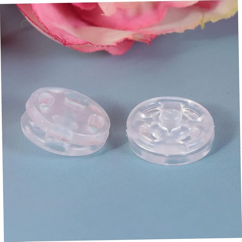 Housoutil 1000 Pieces White Plastic T Shirt Buttons Snaps for DIY Sewing Craft Projects - Image 4